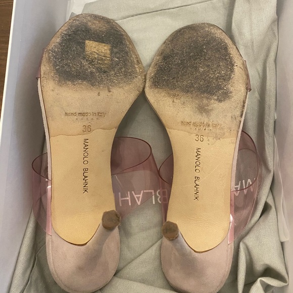 Manolo Blahnik Scolto Pink Heel Sandal - Picture 2 of 4